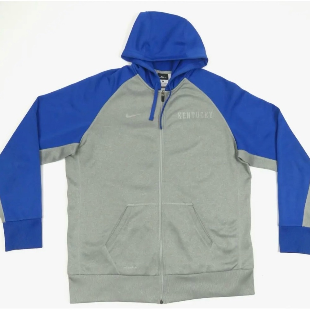 Kentucky Wildcats UK Nike Therma Fit NCAA Mens Hooded Full Zip Jacket